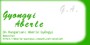 gyongyi aberle business card