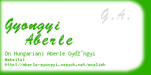 gyongyi aberle business card